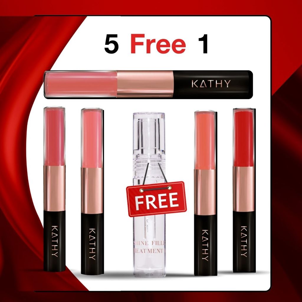 5-ฟรี-1-kathy-amrez-lip-duo-matte-amp-shine-fix-ลิปดูโอ-แมทแอนด์ชายน์-ฟิก-รุ่นใหม่-ลิปกระแต-ลิปฉ่ำไม่ติดแมส