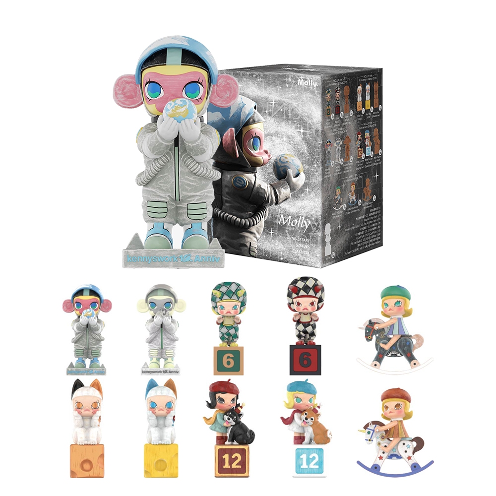 ️พร้อมส่ง/แบบเช็กการ์ด ️ กล่องสุ่ม Popmart MOLLY Anniversary Statues