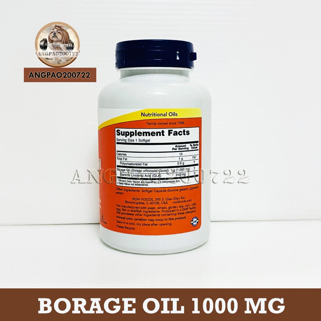 น้ำมันโบราจ-now-foods-borage-oil-concentration-gla-1000-mg-60-120-softgels-exp-03-26