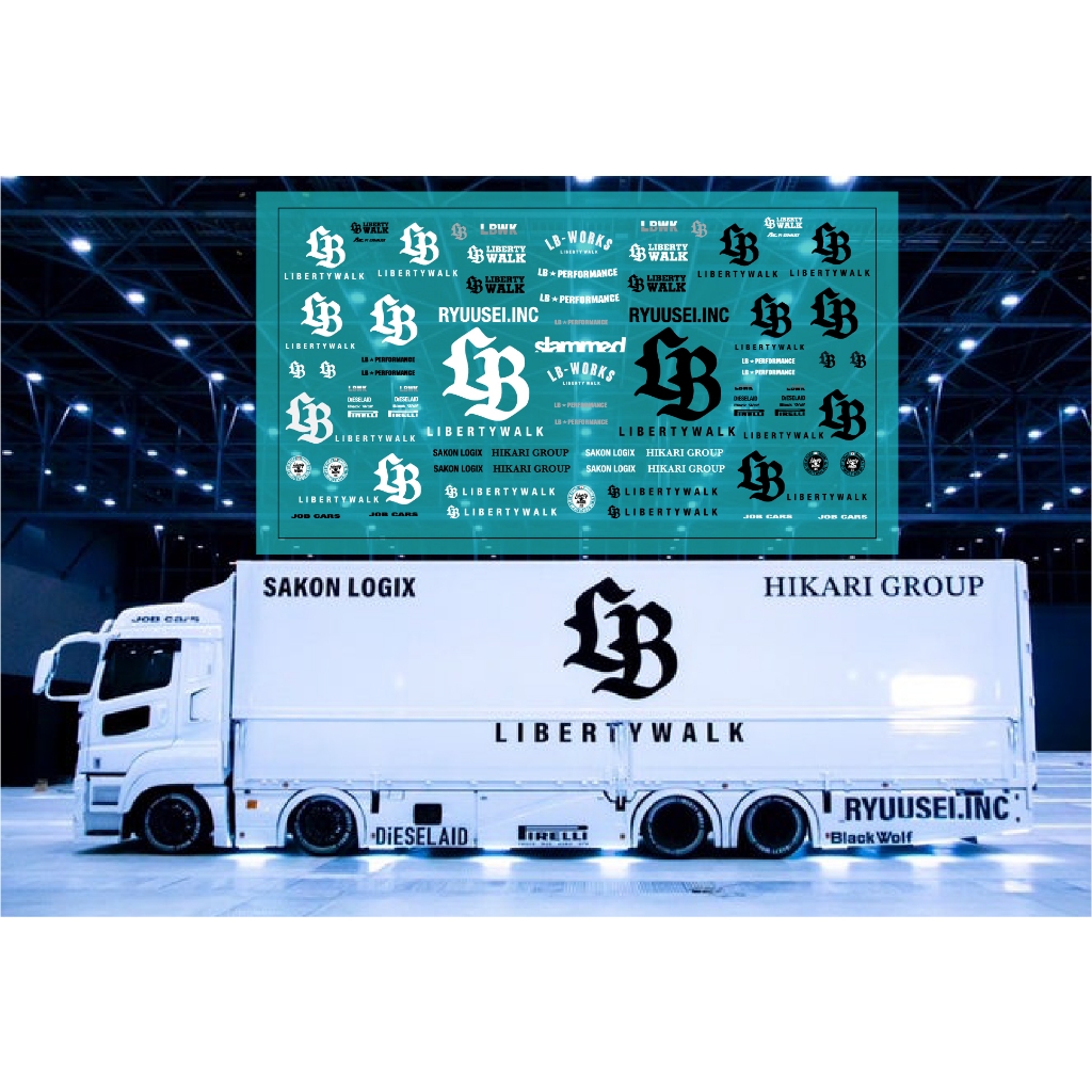1/64 Decal water slide LBWK LB RWB Liberty walk 2023 ลิเบอร์ตี้วอคร์ ...