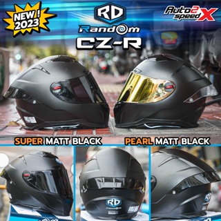 แถมฟรี3เด้ง หมวกกันน็อค RD RANDOM CZR BT ดำด้าน SUPER MATT BLACK โฉมใหม่ รองรับติดตั้งบลูทูธ คุ้มค่า คุ้มราคา