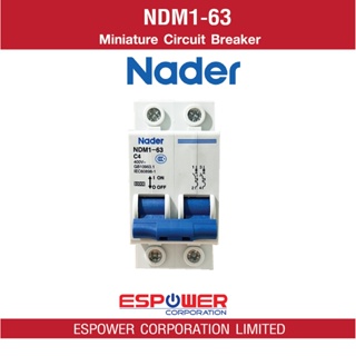 NDM1-63 Nader Breaker Series DC Application miniature circuit breaker นาเดอร์ เบรคเกอร์