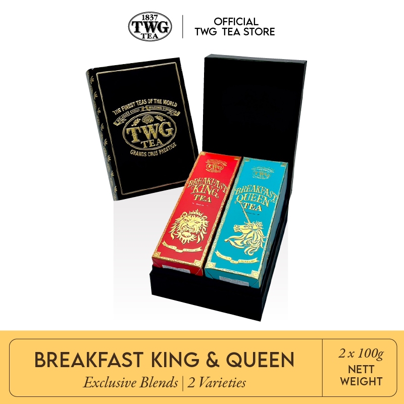 TWG TEA Breakfast King & Queen haute couture style gift set (box of 2