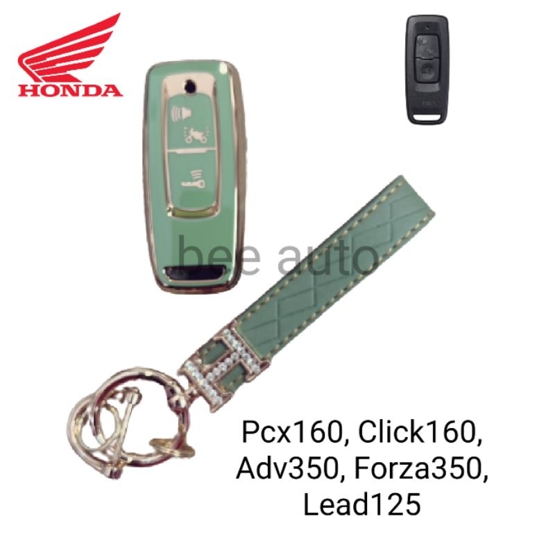 เคสกุญแจรีโมทรถยนต์-tpu-สําหรับ-รถรุ่น-honda-pcx-160-click-160-adv-350-forza-350-lead125พร้อมพวงกุญแจ
