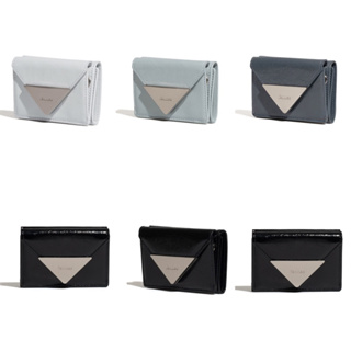 พรีออเดอร์ เกาหลีของแท้ Fennec Crinkle Triangle Triple wallet กระเป๋าตัง กระเป๋าเงิน การ์ด ใส่สตางค์ ใส่แบงก์ ธนบัตร