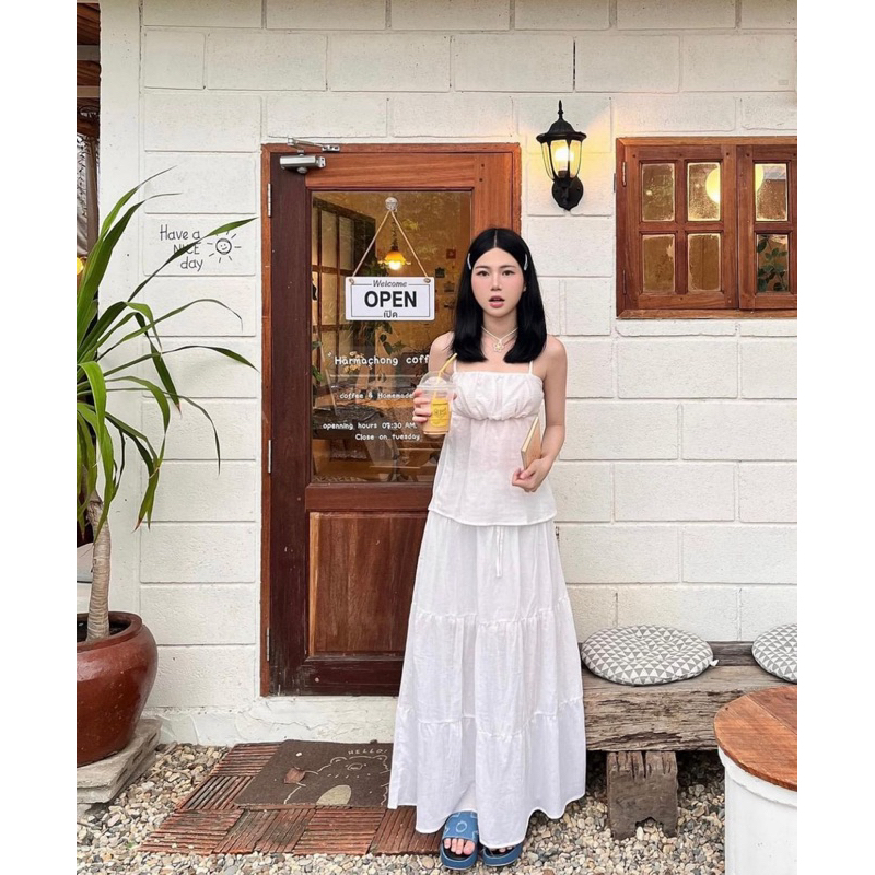 Lula setชุดเดรสผ้าสาลูแบบมินิมอล | Shopee Thailand