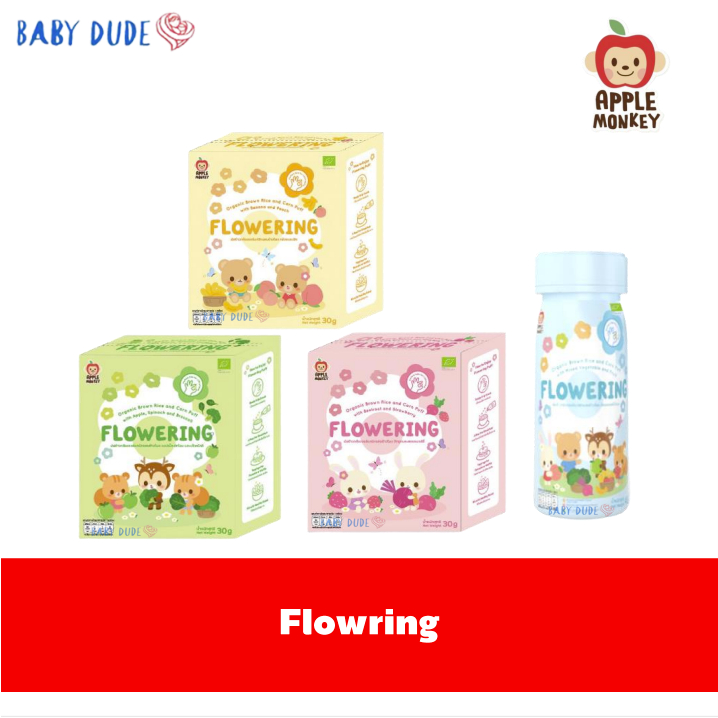 ขนมเด็ก Apple Monkey Organic Rice Cracker / Multi puff/ Yogurt Rice