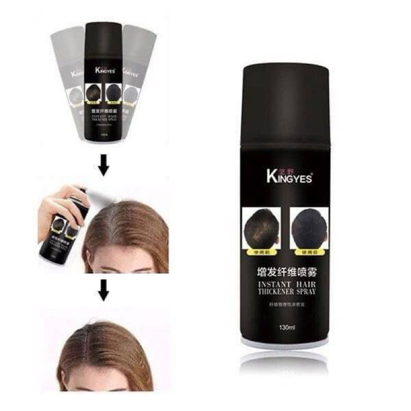 kingyes hair spray สเปรย์ปิดผมบาง สเปรย์ผมไฟเบอร์ ปิดผมบาง แก้ปัญหา ...