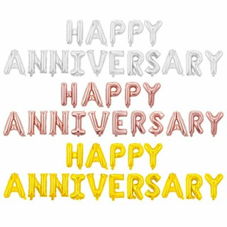 Balloon Fest ลูกโป่งฟอยล์ ชุดตัวอักษร HAPPY ANNIVERSARY ขนาดตัวอักษร 16 นิ้ว