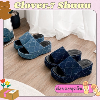 ˚✿ “Snow“ สโนว์ ♡̶ ส้นตึกผ้ายีนส์เดนิมสูง6ซม.