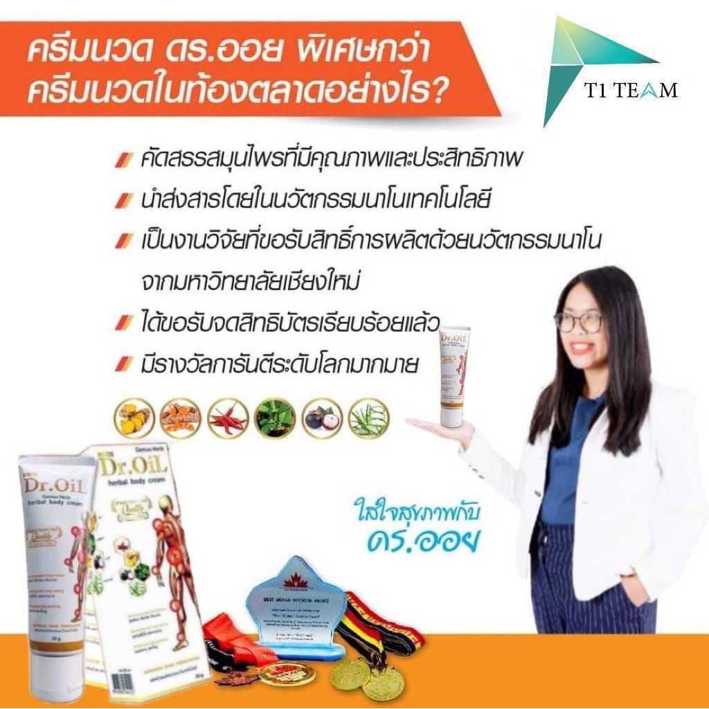 ครีมนวดสมุนไพร-dr-oil-ดร-ออย-น้ำมันนวด-นวดคลายเส้น-เส้นตึง-ปวดเข่า-ปวดข้อเข่า-ปวดตามข้อ-ปวดหลัง-ปวดคอ-ปวดไหล่