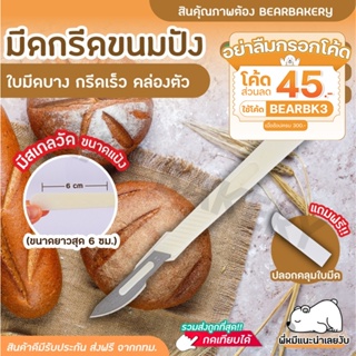 💥ใส่โค้ด BEARBK3 ลดทันที 45 บาท💥มีดกรีดขนมปัง Bearbakery สแตนเลสแท้ มีดกรีดลายขนมปัง มีดตัดบาแกตต์ มีดตัดเค้ก