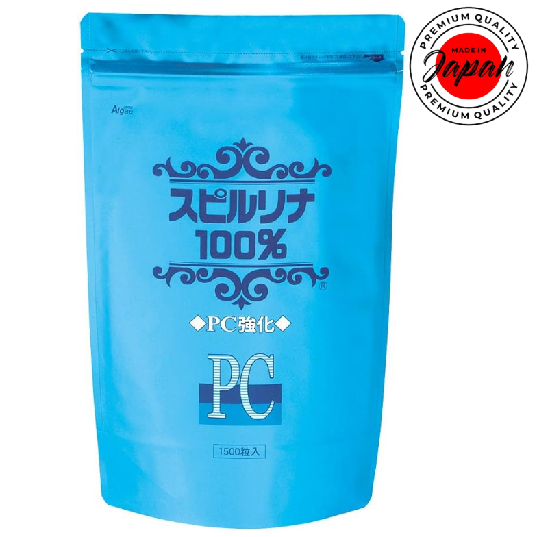 Japan Spirulina 100 [1500 tablets x 200mg] PC(Phycocyanin)fortified