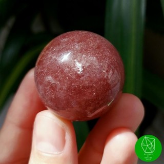 หินสตอเบอร์รี่ควอตซ์ทรงกลม(Strawberry Quartz)​