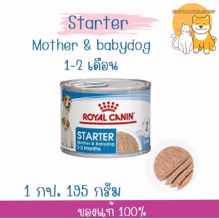 ( 1 กระป๋อง ขนาด 195 กรัม ) Royal Canin  starter mother &amp; baby dog กระป๋อง Exp.23/03/2025