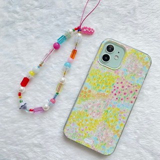 bead phone strap สายคล้องโทรศัพท์มือถือแบบลูกปัด*เชือกสีชมพูบานเย็นเท่านั้น*