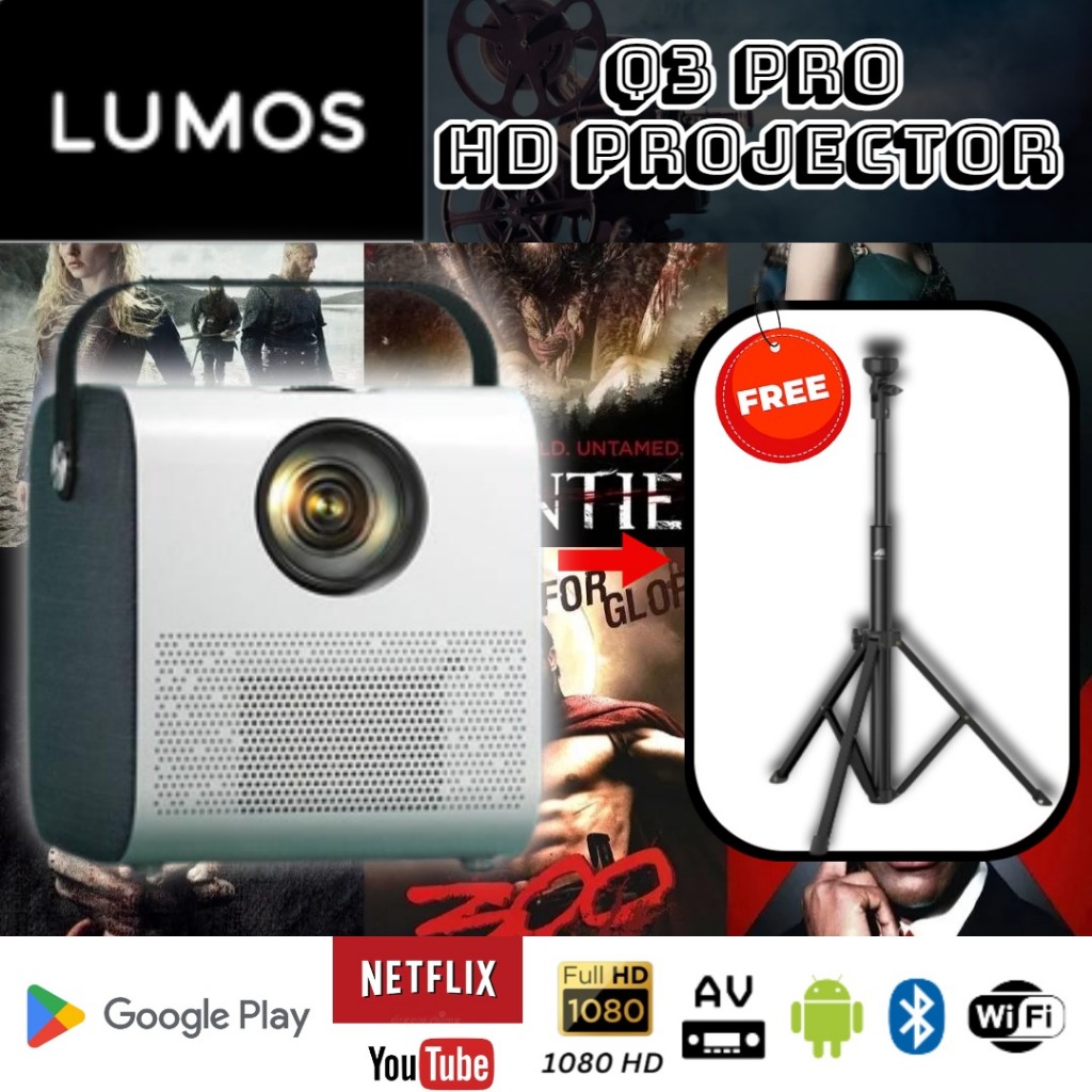 ภาพหน้าปกสินค้า12.12Android Full HD 4K Projector 1080P Q3 โปรเจคเตอร์ 7500 Lumens บลูทู ธ เชื่อมต่อมือถือหรือคอมฯได้ โฮมเธียเตอร จากร้าน thaiword.cinema บน Shopee