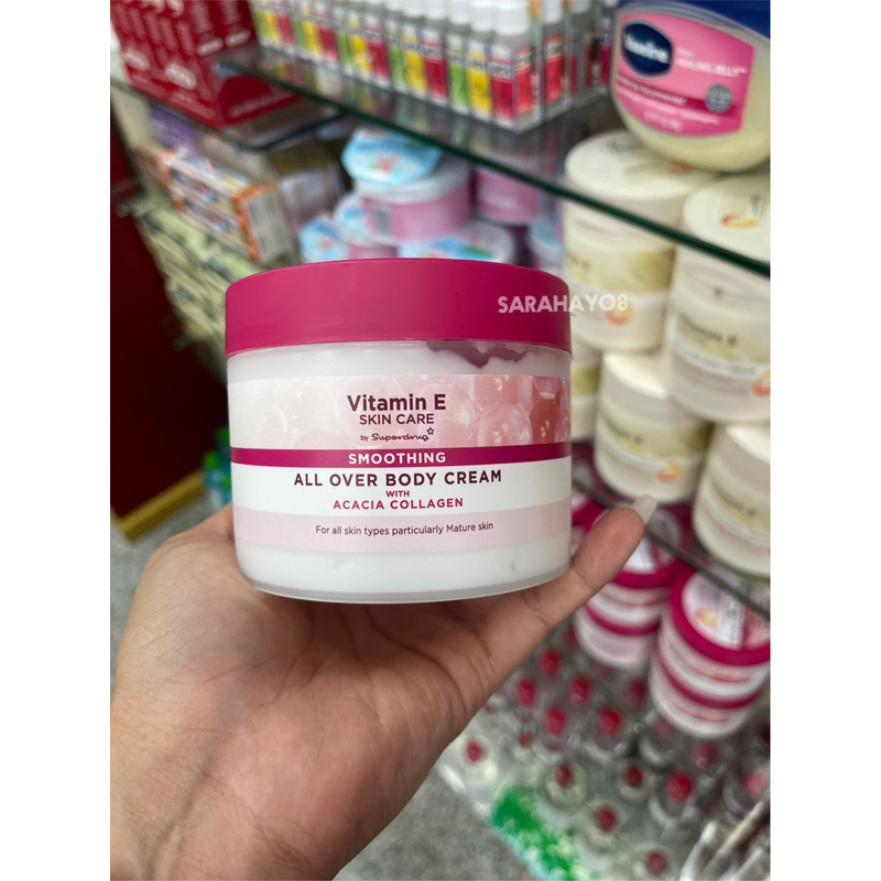 Superdrug Vitamin E Acacia Collagen Body Cream Butter 300ml. Shopee
