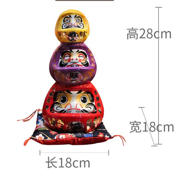 ดารุมะ-สูง-28cm-daruma-ญี่ปุ่น-ตุ๊กตามงคล-มั่งคั่งร่ำรวย-ขอพรให้สมหวัง-สูง-3-ชั้น-ขนาด-14-14-28-cm