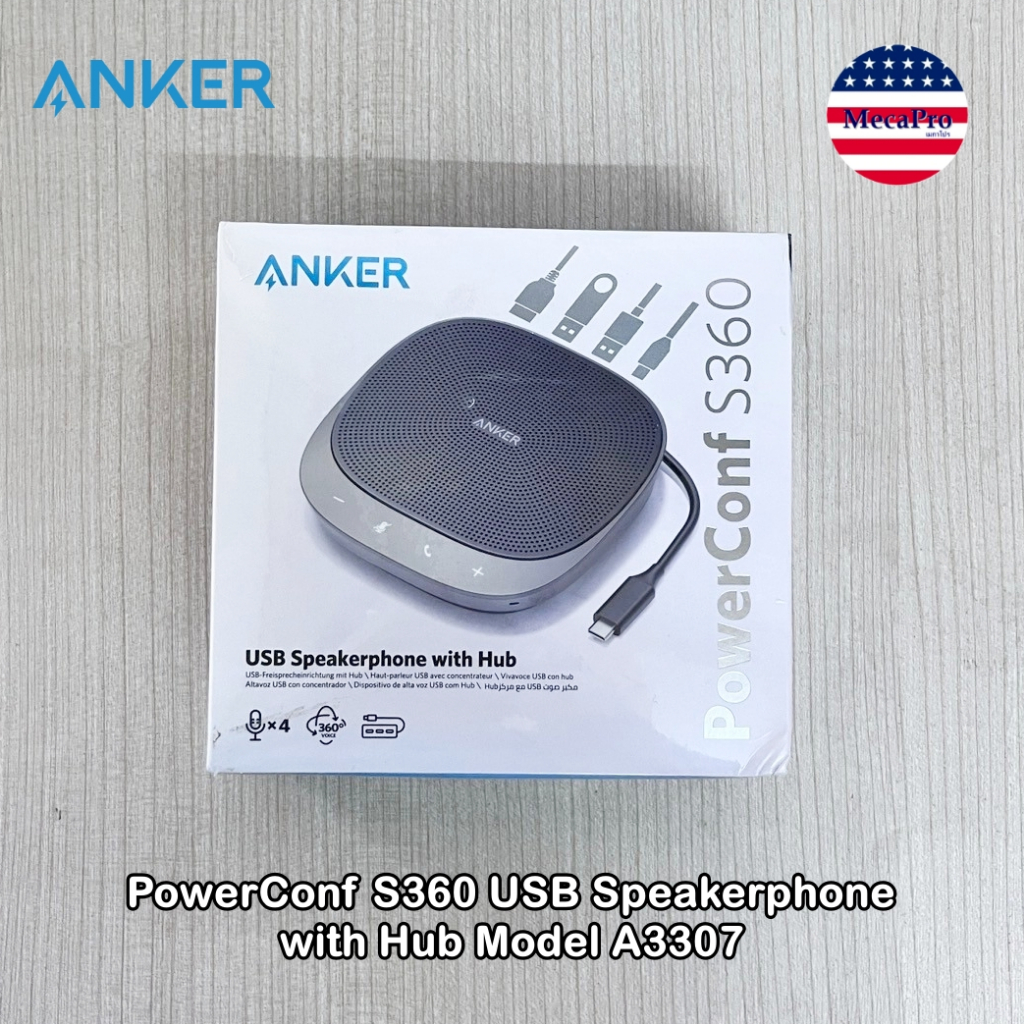 Anker® PowerConf S360 USB Speakerphone with Hub Model A3307 สปีกเกอร์