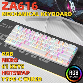 ภาพขนาดย่อของภาพหน้าปกสินค้าพร้อมส่งจากไทย ZA616 คีย์แคปไทย Mechanical keyboard คีย์บอร์ดเชิงกล คีย์บอร์ดเกมมิ่งแบบมีสาย จากร้าน pmvbjv0roq บน Shopee