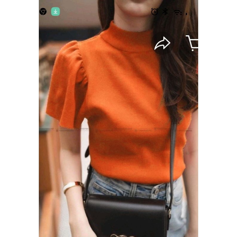 พร้อมส่ง-สินค้าเกรดพรีเมี่ยม-เสื้อไหมพรมคอเต๋าแฟชั่น