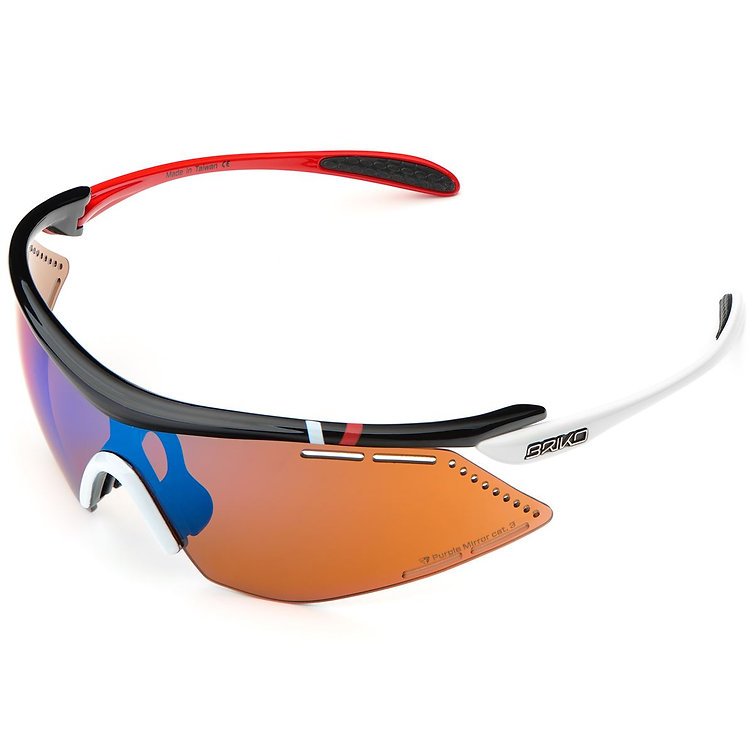 Lunettes de Soleil Briko Trident 2 Lenses Silver Black | Véloplanet