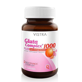 ภาพหน้าปกสินค้าVISTRA Gluta Complex 1000 Plus Red Orange Extract 30 แคปซูล วิสทร้า กลูต้า คอมเพล็กซ์ 1000  [7767] ที่เกี่ยวข้อง
