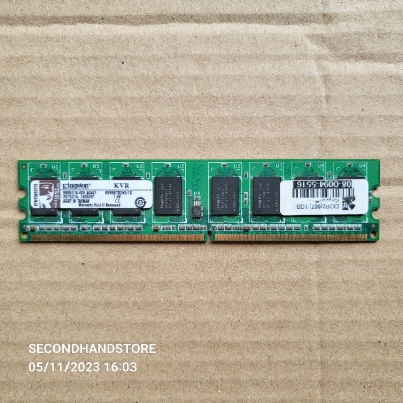 RAM KINGSTON DDR2 667MHZ 1GB 8CHIP KVR667D2N5/1G สำหรับ PC | Shopee ...