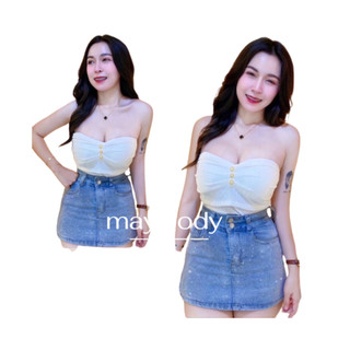 โปรโมชั่น : ❤️mayylody❤️ เกาะอก จับจีบช่วงหน้าอกเซ็กซี่มากๆ เสริมฟองน้ำในตัว ดีเทลเเต่งกระดุมมุก สวยหรูดูแพงมากกกกก