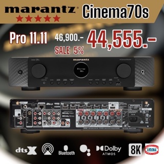 MARANTZ  CINEMA 70s Slimline 7.2 Channel | 50-watts-per-channel AV receiver