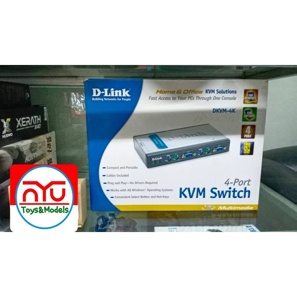 DLINK KVM Switch 4 Port PS/2 DKVM4K (Gray) Shopee Thailand