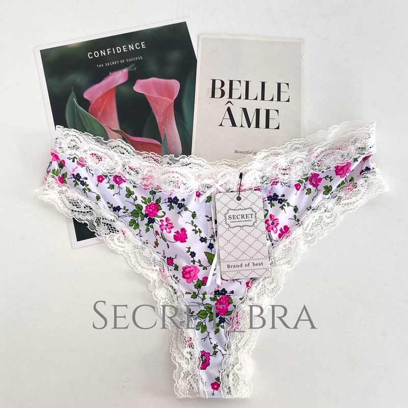 8160 NEW G-string,Tong จีสตริงลูกไม้ ผ้าลายน่ารัก สวยเซ็กซี่ ผ้าลื่นๆ ...