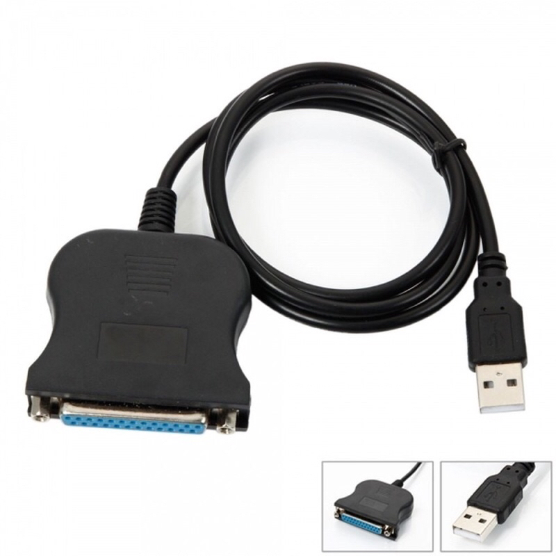สายแปลง USB to 25Pin DB25 Parallel Printer Cable Adapter Cord Converter ...
