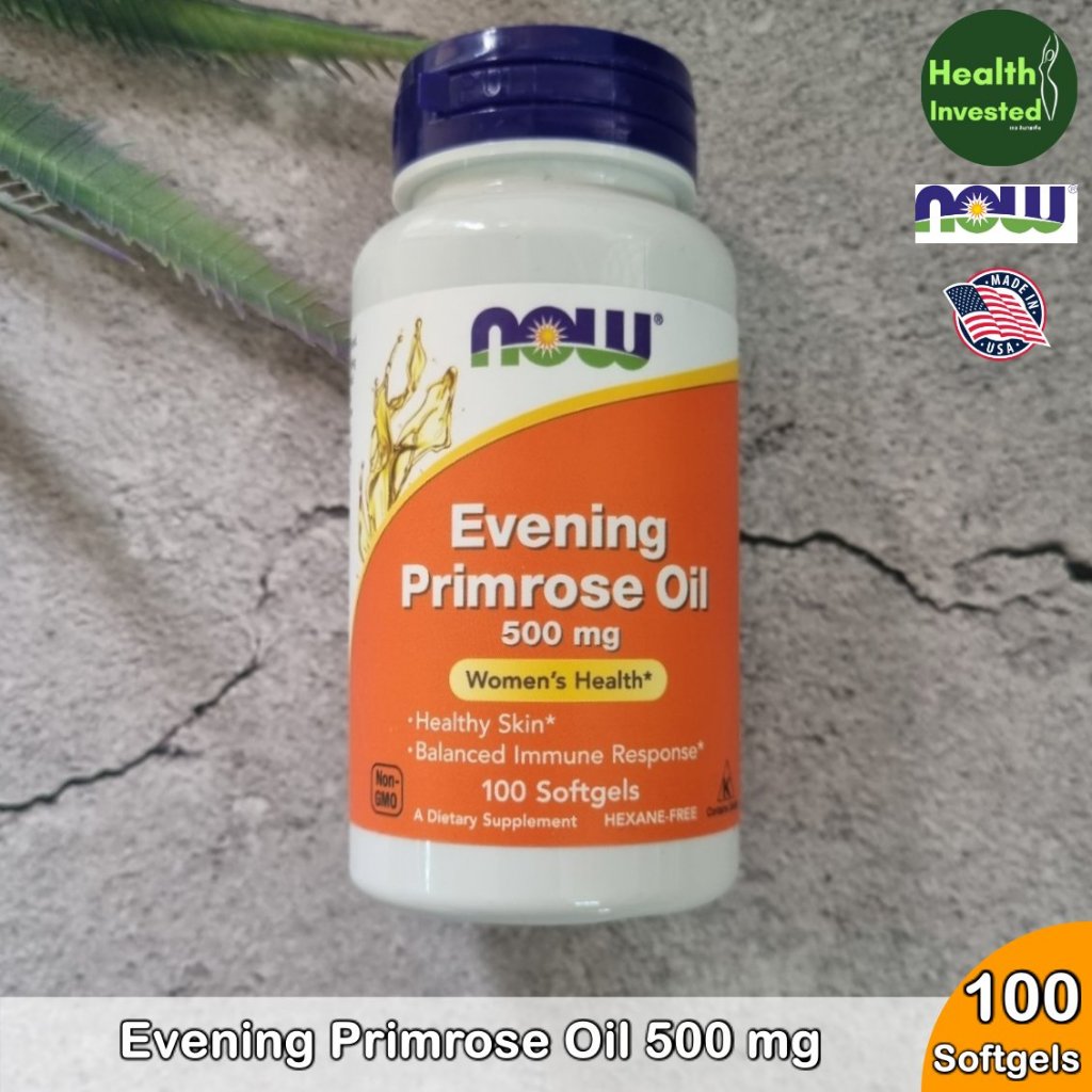 Evening Primrose Oil 500 mg 100 Softgels น้ำมันอีฟนิ่งพริมโรส | Shopee ...