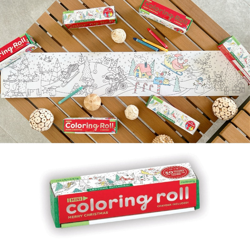 กระดาษม้วนระบายสี Merry Christmas Mini Coloring Roll | Shopee Thailand