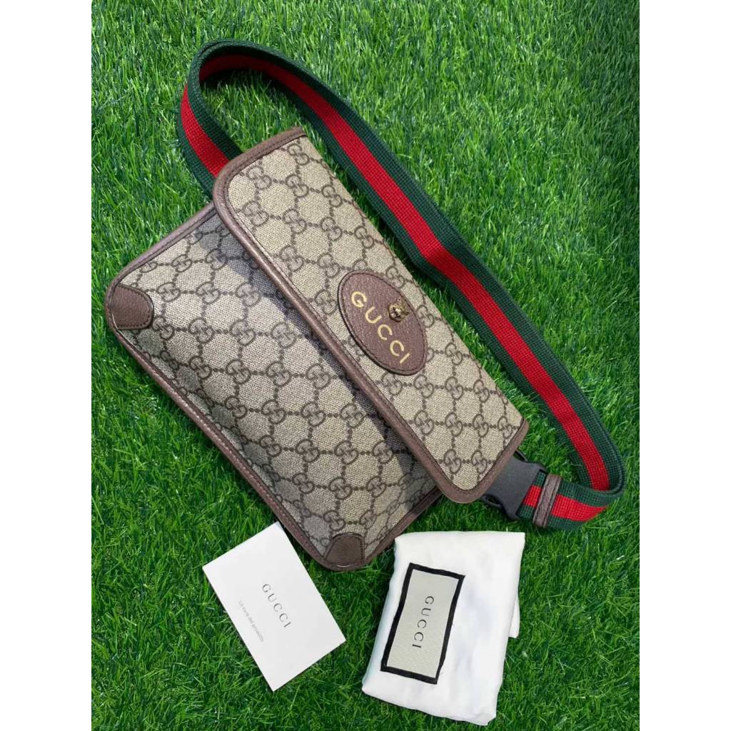 GG Supreme Monogram Neo Vintage  Belt Bag Brown Shopee Thailand