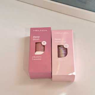 🎀(มือ1/มีไลฟ์) meilinda dewy blush and highlights