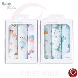 Baby &amp; Co. Nursing Cloth ผ้าอ้อมมัสลินคอตตอนขนาด 30" บรรจุ 3 ชิ้น#firstkids#firstkidsthailand