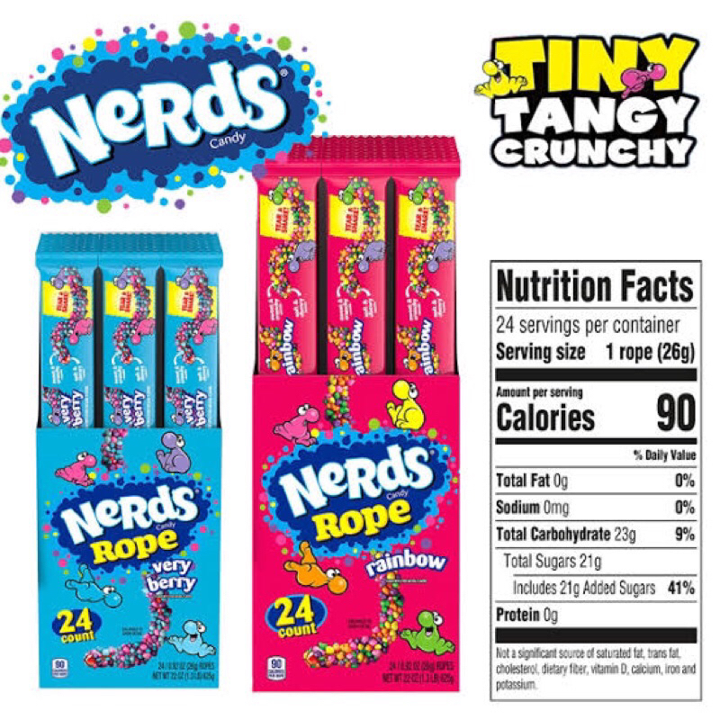 แบบกล่อง USA Nerds Rope เยลลี่เชือกเคี้ยวหนึบ 24 ชิ้น | Shopee Thailand
