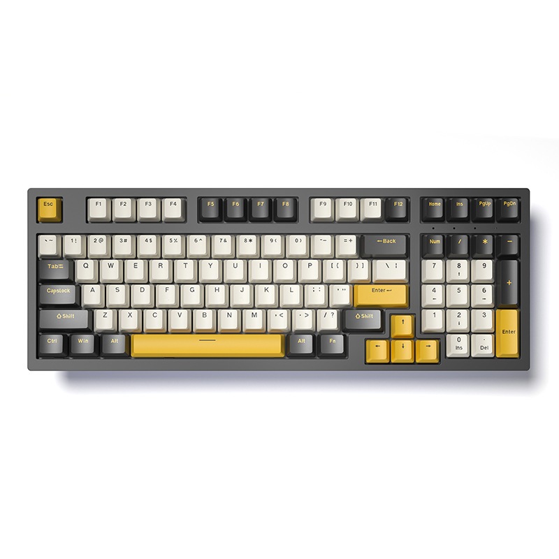 K98 RGB คีย์บอร์ดไทย mechanical keyboard 98 คีย์ Wired สำหรับการเล่นเกม ...