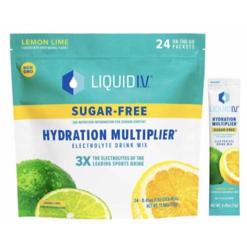 Liquid IV Hydration Multiplier, Sugar Free Lemon Lime (24 pcs) Shopee