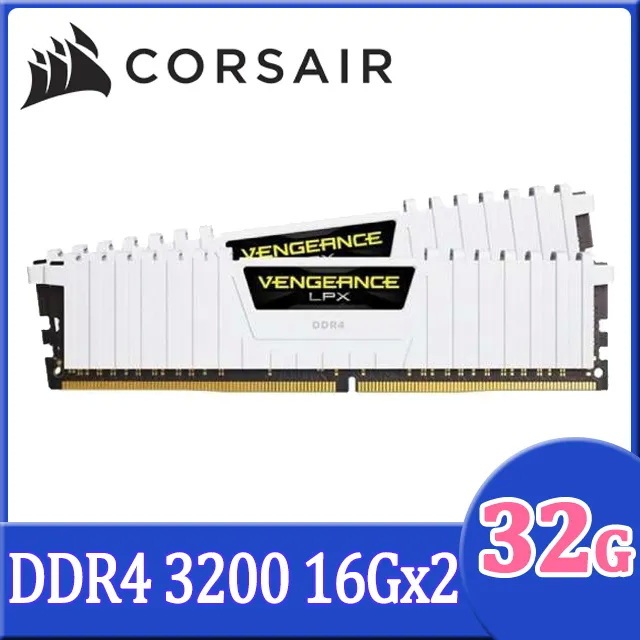 32GB (16GBx2) DDR4 3200MHz RAM (แรมพีซี) CORSAIR VENGEANCE LPX