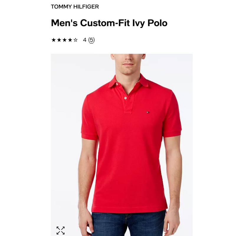 TOMMY HILFIGER Men's CustomFit Polo Shirt เสื้อโปโล แขนสั้น ผู้ชาย ทอม