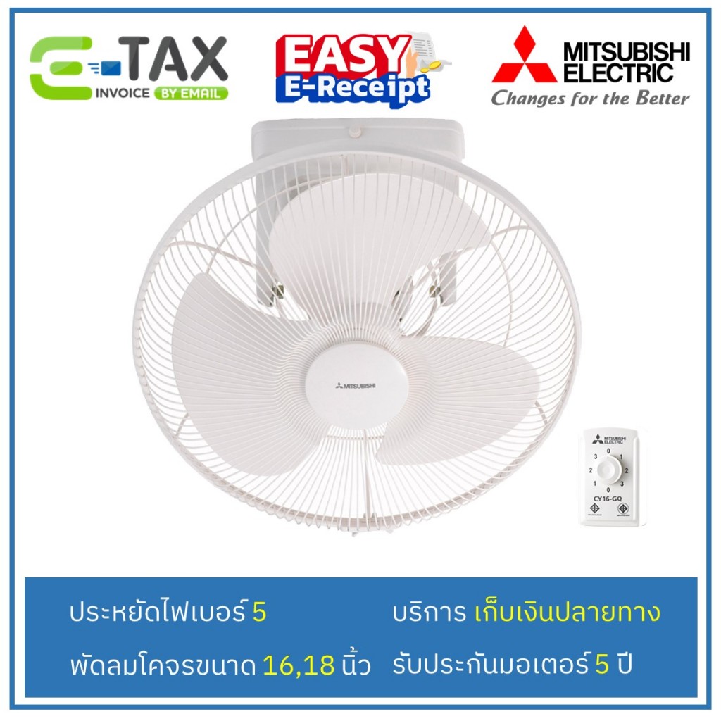 ค่าส่ง0บ. MITSUBISHI พัดลมโคจร 16,18