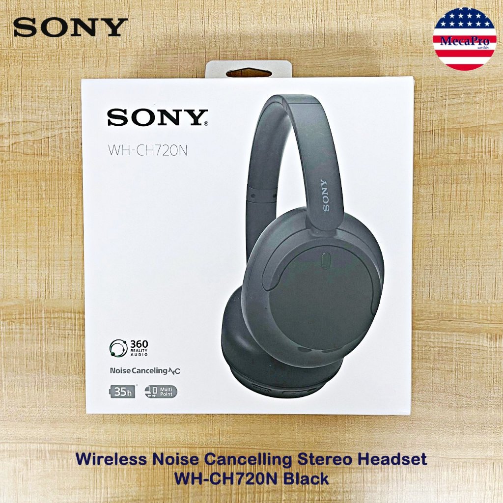 Sony® Wireless Noise Cancelling Stereo Headset WH-CH720N, Black โซนี่ ...