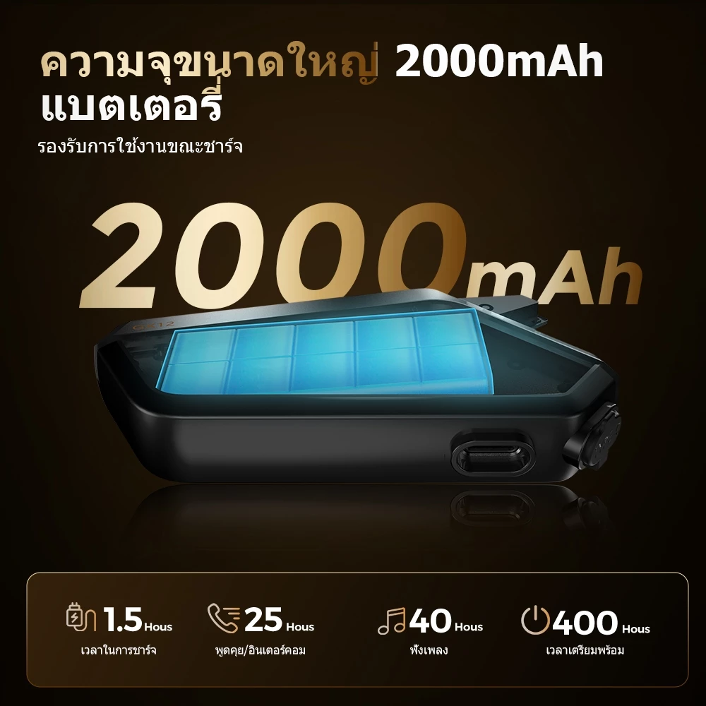 GEARELEC GX12 หมวกกันน็อคบลูทูธ โทรและฟังเพลงพร้อมกัน บลูทูธ กันน้ำ อินเตอร์คอม แบ่งปันเพลง EQ FM ลดเสียงรบกวนอัจฉริยะ CVC&DSP