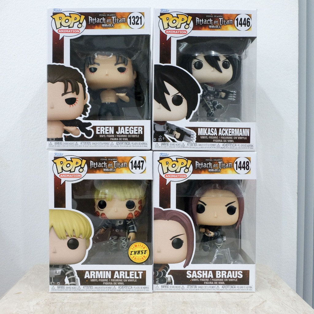 ⚔️ [ Sasageyo! ] ⚔️ Funko Attack on Titan Final Season - Eren, Mikasa ...