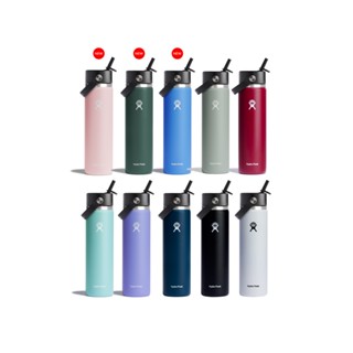 HYDRO FLASK WIDE MOUTH WITH FLEX STRAW CAP 24 OZ กระติกน้ำสูญญากาศ เก็บอุณหภูมิ เก็บความร้อน เก็บความเย็น