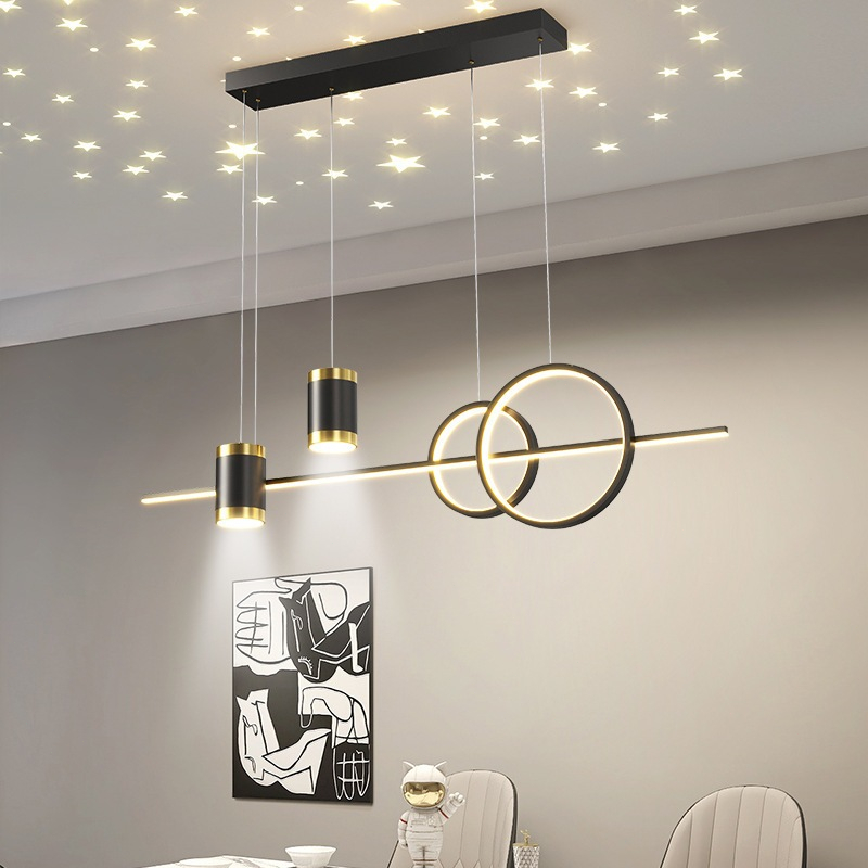 โคมไฟระย้า โคมไฟเพดาน ไฟติดห้อง โคมไฟ led ดำ / ทอง 3สี Ceiling Lights ...